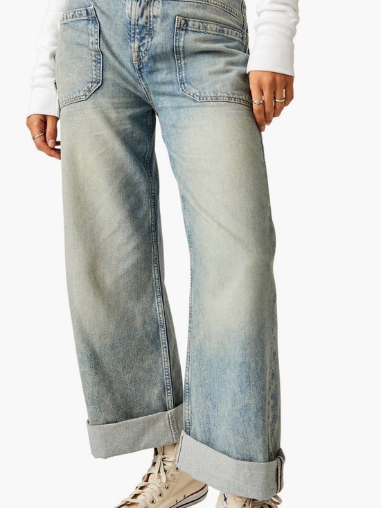 We The Free Denim - Like new Free People We the Free Cuffed Palmer Baggy Jean